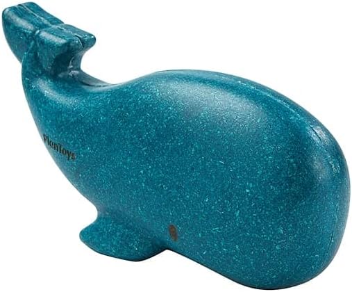 PlanToys® Wooden Whale Play Toy, Montessori Kids Ocean Animal Bath Play | wooden whale play toy, montessori ocean animal figure, imaginative creative play, bath water toy, pretend activity, kids todd
