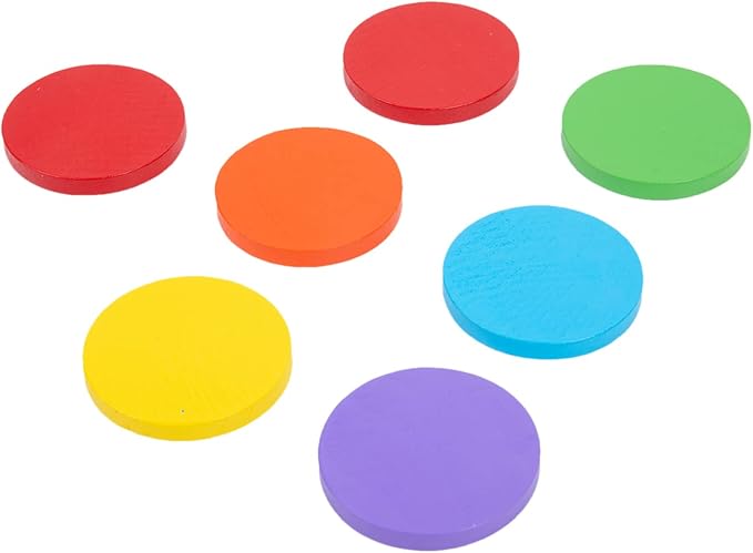 Adena Montessori Blue Wooden Coin Box 2 in 1 Object Permanence Toy 6+ Mo | Includes 6 colorful wood discs and a ball, works as color shape sorter and baby toy storage, smooth burr-free linden wood