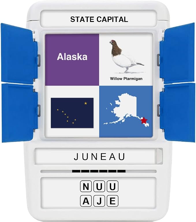 US States & Capitals Flash Cards | All 50 States and Capitals to Learn | Fun and Functional Case | Ultimate Flashcards for United States Geography | Card Games for Kids and Adults | Ages 6+