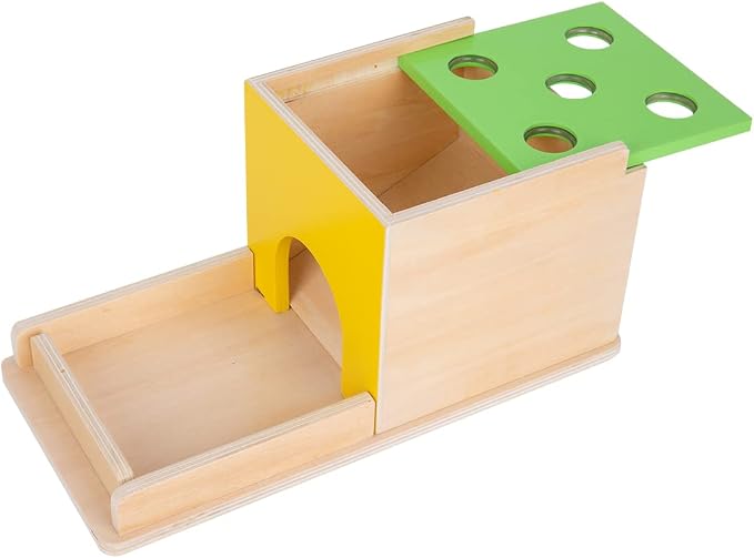 Montessori Toddler Play Kit Montessori Box Toys for 1 Year Old 2 Years Baby Learning Toys Gift Carrot Harvest Game, Matchstick Color Drop Game and Coin Box (5-for-1) | Object permanence, drop, carrot, coin - builds motor skills and hand-eye, durable, c...