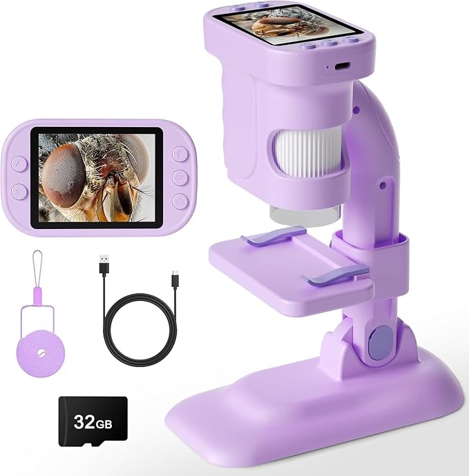 Microscope for Kids Handheld - STEM Toys Birthday Gifts for Girls and Boys