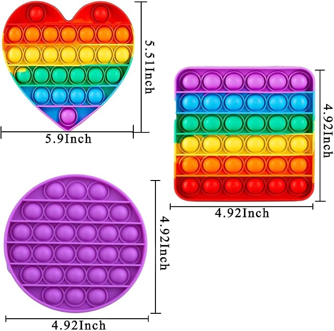 Random 12 Pcs Fidget Toys, Pop Fidget Sensory Toys Set,Stress Relief Gifts for Kids & Adults,Pop Bulk & Party Favors Toddler Toys for Easter Gifts,Party Supplies,Classroom Prizes