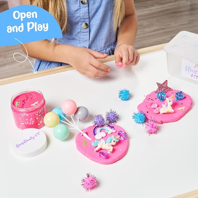 Mini Unicorn Sensory Dough Kit, A Perfect Holiday Gift to Bring Unicorns to Life in a Magical Fairytale