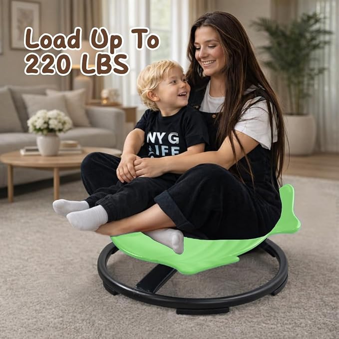 Spinning Chair for Autistic Kids, Sensory Toys for Kids With Autism | 360° Sensory Swivel Chair, Spin Seat for Children With ADHD, Safe & Smooth Sit and Spin Improve Balance,Gift For Ages 3+