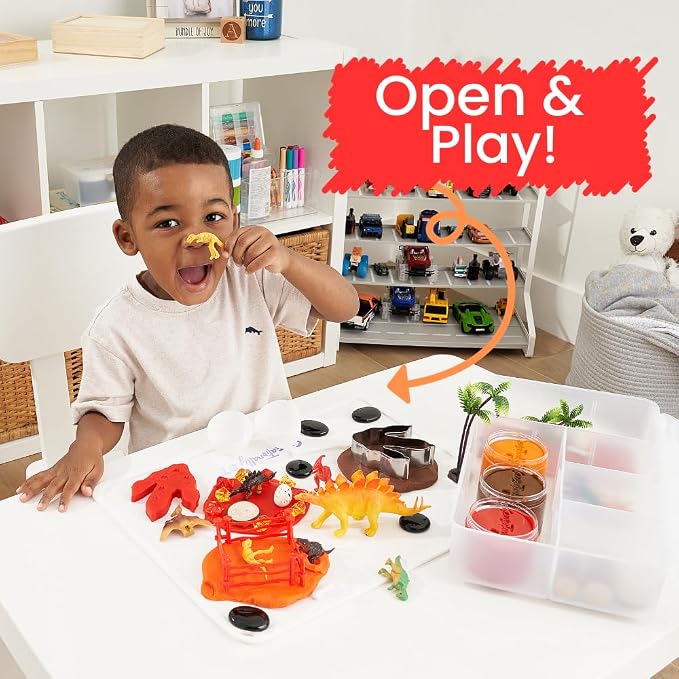 Ultimate Dinosaur Play Dough Kit (3 Jars) – Perfect for Ages 3-8