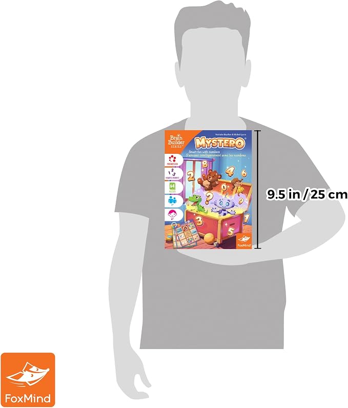 FoxMind Games Mystero – Multi-Level BrainTeaser Puzzles for Kids Ages 4+, STEM Game Develops Math, Logic & Reasoning Skills, 64 Progressive Challenges (Brain Builder Series)
