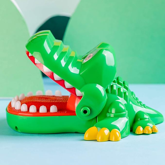 Crocodile Teeth Game for Kids Ages 4+, Alligator Tooth Game Push Teeth Down Toy, Funny Chomping Mouth Bite Surprise Games, No Batteries Travel Family Party Toy for Boys Girls