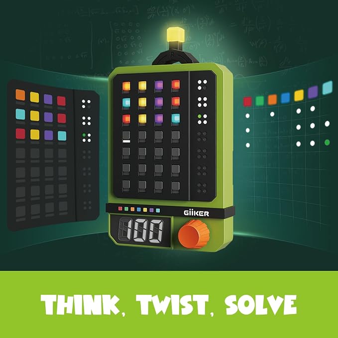 GiiKER Super Decoder Code-Breaking Puzzle, 600 Levels | Handheld code-breaking game for kids and adults, road trip activity, birthday gift, 1-2 Players