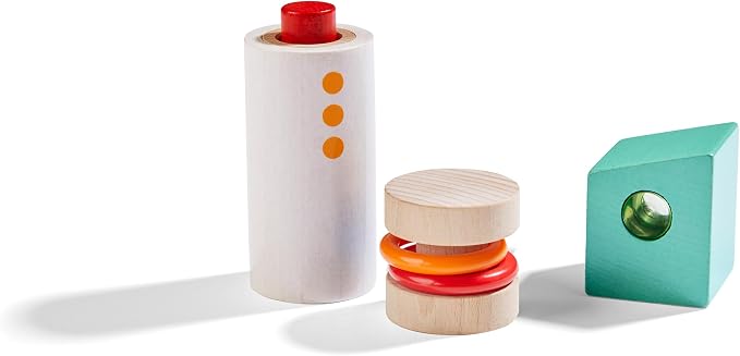 HABA Discovery Building Blocks Boat - Montessori Wooden Toys, Toddler Learning Toys 1-3, Educational Sensory Stacking Blocks, Made in Germany