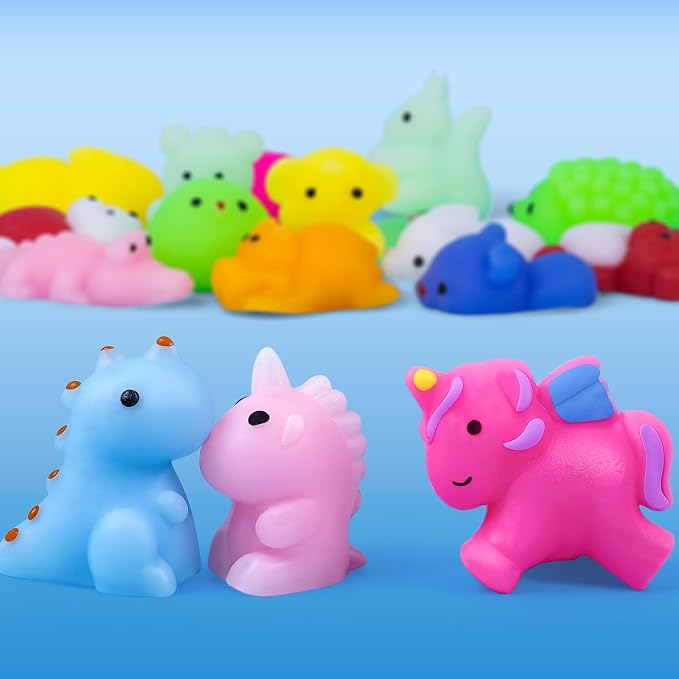VISCOO 200 Pack Squishy Toys, Mochi Squishy Bulk, Kawaii Squishies for Kids | Stress Relief Sensory Toys, Treasure Box Toys for Classroom Prizes, Easter Basket Stuffers,Goodie Bags Fillers Party Favors