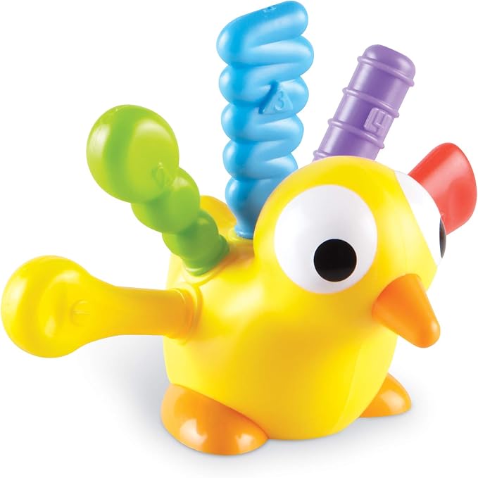 Learning Resources Fine Motor Peacock Pals - Toddler Montessori Toys, Sorting Stacking and Matching Shape Skill Activities, Color Recognition, Gifts for Boys and Girls