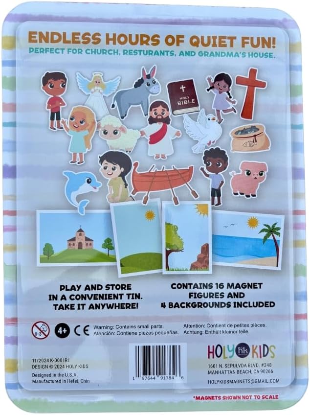 Jesus and Friends - Faith Based Magnet Set by Holy Kids is an Interactive and Entertaining Magnetic Play Set Intended to Foster Spiritual Engagement for Children in a Quiet and Relaxed Manner.