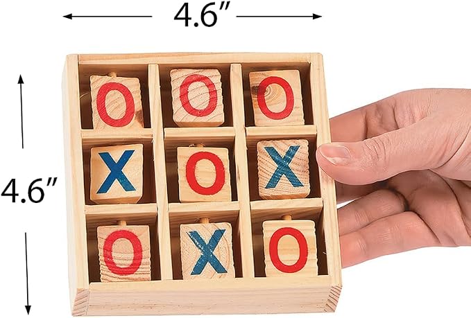 Wooden Tic Tac Toe Board Game - Strategy Game for Kids - Toy for Road Trips and Indoor Play | Strategy Game, Road Trips, Indoor Play