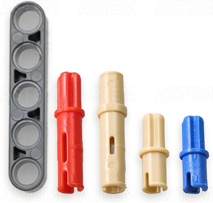 ASTEM Technic Parts Compatible with Technical Brick Shaft pin Bolt 6500 Small Particle Technology Loose Parts EV3 Black Tight pin Friction pin