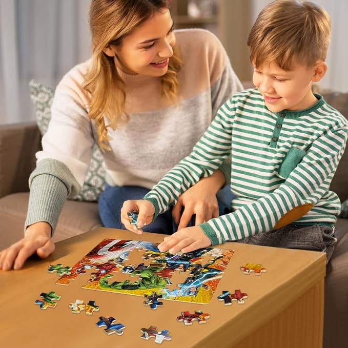NEILDEN Jigsaw Puzzles 60 Pieces Puzzles for Kids Ages 4-8 Learning Educational Toy Puzzles for Children Girls and Boys Packed in Tin Box (CS-FCZ2-Z)