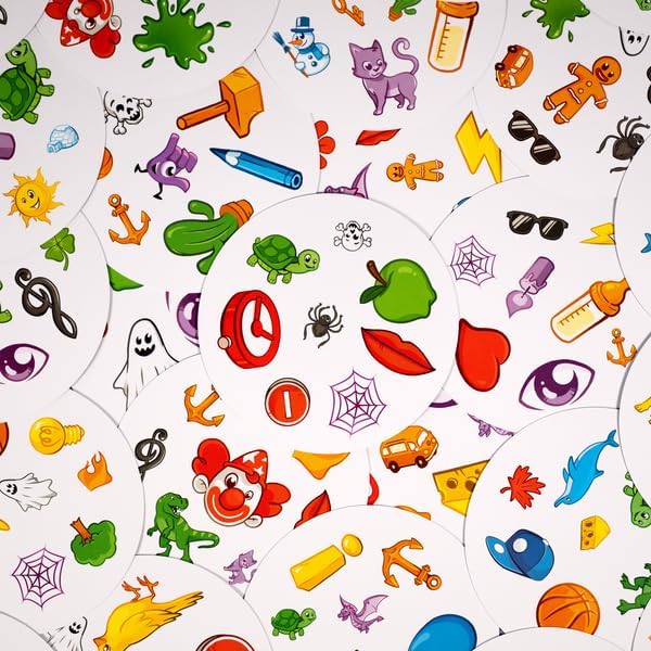 Asmodee Spot It! Classic Card Game (2024 Refresh) - Eco-Blister Edition, 5-in-1 Visual Perception Game for Quick Reflexes and Family Fun, Ages 6+, 2-8 Players, 10 Minute Playtime | Race to spot the matching symbol first in this fast-paced family card g...