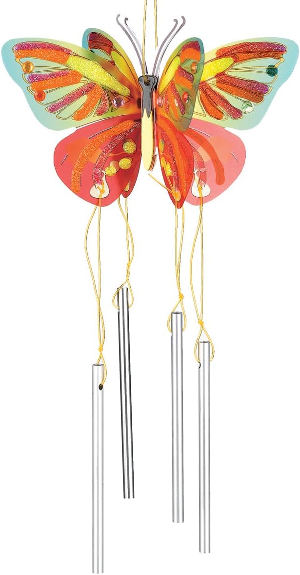 Creativity for Kids Butterfly Wind Chime Kit | Make & Display a Colorful DIY Wind Chime with Easy Crafting | Relaxing Screen-Free Creative Activity for Kids (Ages 6+)