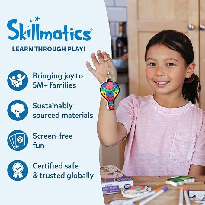 Skillmatics Foil Fun – Letter & Number Stickers, Mess-Free Art | Project Kits, DIY Colorful Creative Activity, Gift for Ages 5, 6, 7, 8, 9, and Up