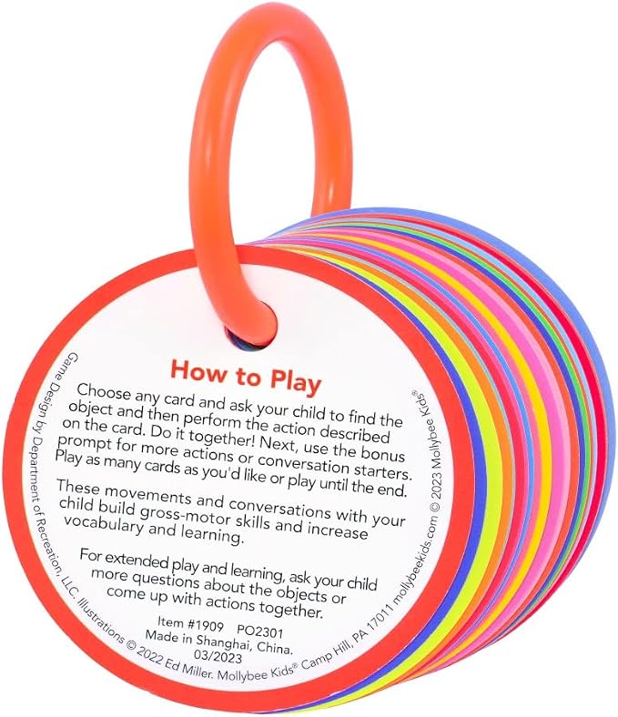 Preschool Indoor Scavenger Hunt Cards at Home, Gifts for Ages 3, 4