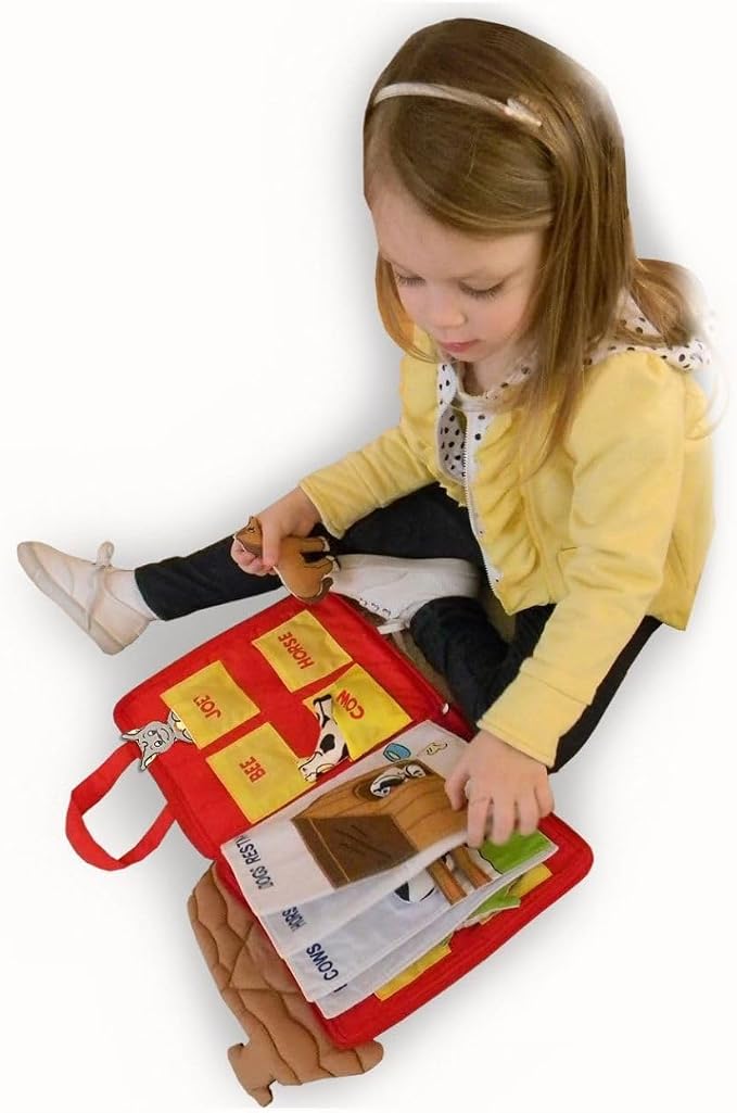 Personalized Right at Home Quiet Book Animal Learning Activity Busy Book for Toddlers and Children | Educational and Engaging Soft Fabric Travel Toy Companion