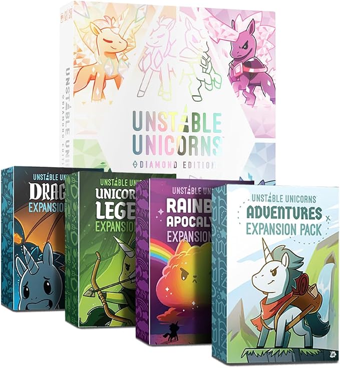 Unstable Games Unstable Unicorns Diamond Edition Card Game Up