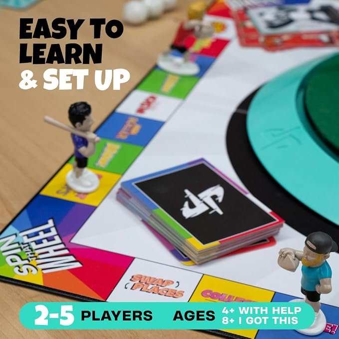 Dude Perfect Board Game with Soccer Add On; Action Packed Sports Challenges for Competitive Kids and Families | Perfect for Family Game Night; 2 to 5 Players; Ages 4 and up