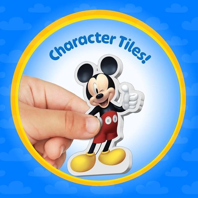 Tytan Official Disney Junior Mickey Mouse Clubhouse Magnetic Tile Set – 22-Piece STEAM Toy with Character Tiles, Mickey Head & Hand – Educational Building Fun for Kids Ages 3+