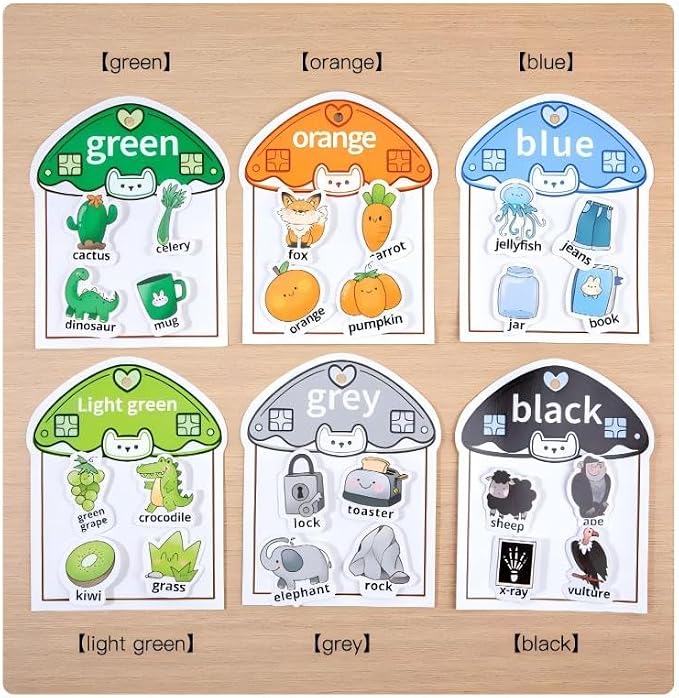 Montessori Busy Book Color Sorting Toys for Toddlers 3-5, Autism Educational Toys Preschool Learning Activities for Kids,Poke a dot Book Sensory Fine Matching Games for 3 Year Old Boys Girls Gifts