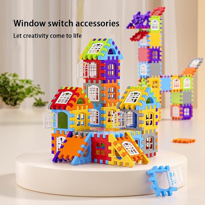 Building Blocks Set 210 Pieces - STEM Educational Learning Toys for Kids Ages 3-8, Creative Construction Preschool Toys for Boys Girls, Safe Plastic Building Set with Storage Box