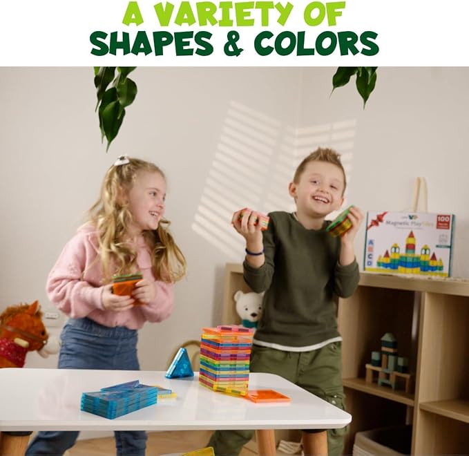 Magnet Tiles for Kids 136 PCS with 2 Cars Bases, STEM Magnetic Tiles for Toddlers, Educational Learning Toys for Ages 3-12, Magnetic Building Tiles for Preschool, Creative Play Set for Kids