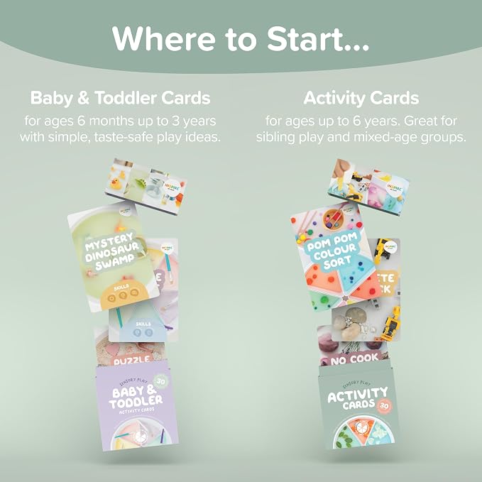 30 x Sensory Play Activity Cards for 2 Years Plus | Inspiration for Creative Sensory Play Activities | Suitable for 2 years and Older | Also Available for Toddlers