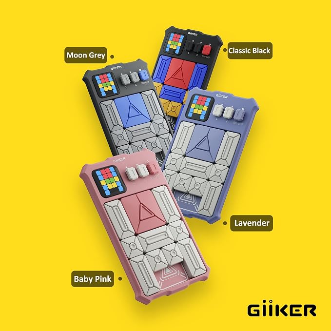 GiiKER Super Slide Puzzle Game, 500+ Challenges, STEM Toy for Ages 6+ | Handheld brain teaser for kids and teens, road trip activity, birthday gift