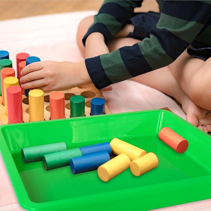 10 Pack Multicolor Plastic Art Trays,10 Colors Activity Crafts Tray,Colorful Art Organizer Trays,Art Serving Tray for DIY Projects,Painting,Beads,Home School Crafts