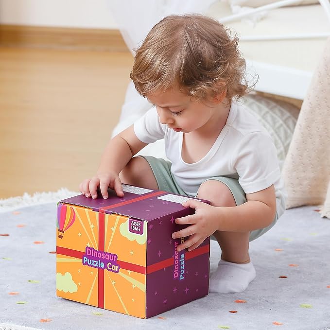 JAUNTY Montessori Activity Cube Toys for Toddlers 1 2 3 Years Old, Wooden Sensory Baby Tissue Box Toy for 1 Year Old Girls Boys, Great Educational Toys 1st First Birthday Gift