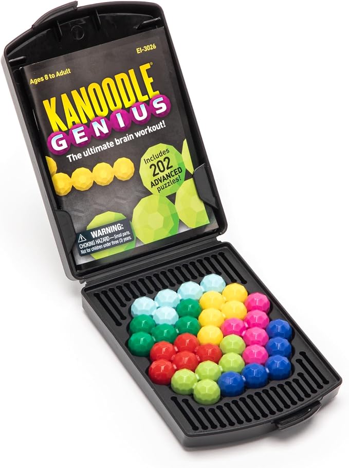 Educational Insights Kanoodle Genius - 3D Brain Teaser Puzzles for Kids, Spatial Puzzle Games for Adults, Teens and Kids, Problem Solving Toys and Logic Puzzles, Single Player Games