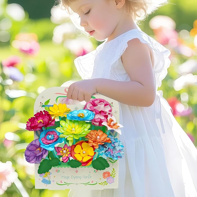 CZTCDP Paper Flower Science Kit, Magic Petal Art & Craft Toy for Girls&Boys | Changing Flowers Set, Kids DIY Arts and Crafts, Ideal Birthday Present for Kids Age 6-12, Screen-Free Activity