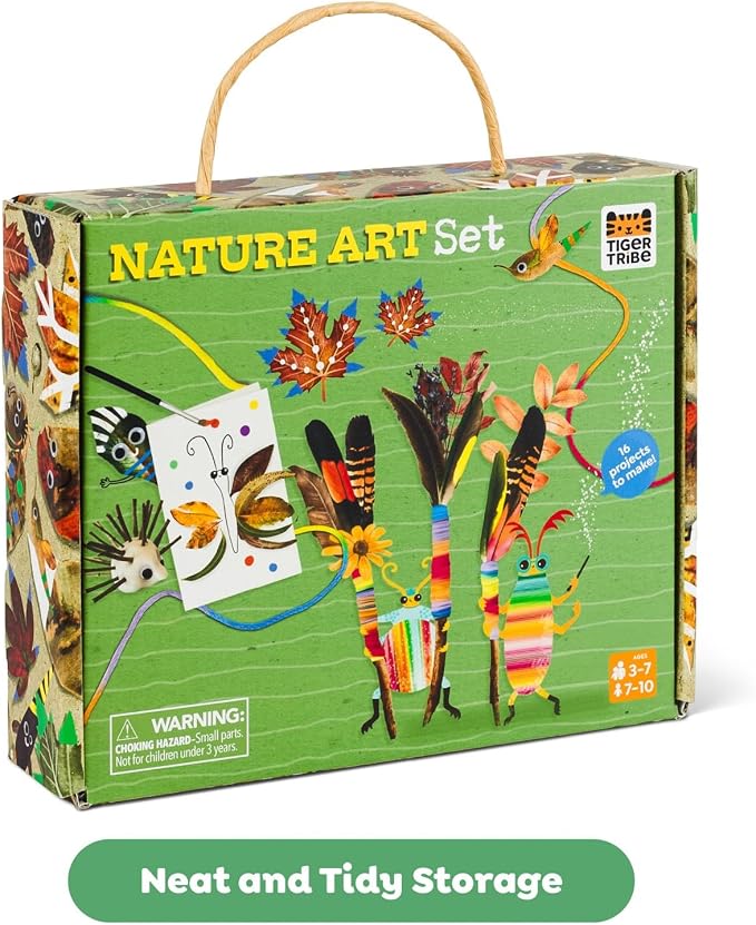 Tiger Tribe Nature Art Set for Kids: Creative Activity Set Turning Natural Treasures into Art; Supplies Included for Art Projects; Ages 3 and Up