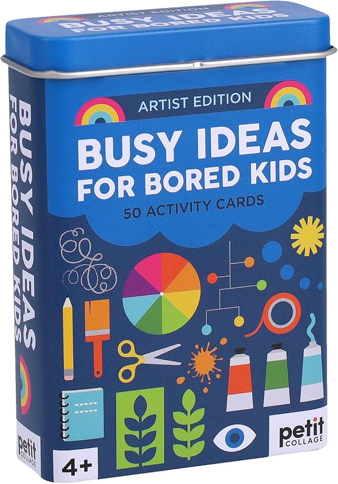 Petit Collage: Busy Ideas for Bored Kids- Artist Edition - Includes 50 Ideas to Cure Boredom - Imagination, Curiosity, and Technical Activities - Great for Kids 4+