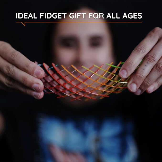 Morf Worm 3D Sensory Figgy Fidget Toy, Rainbow, Small | Quiet Fidget Toy: Sensory Figgy toy for focus and stress relief; satisfying tactile play for classrooms, desks, and travel