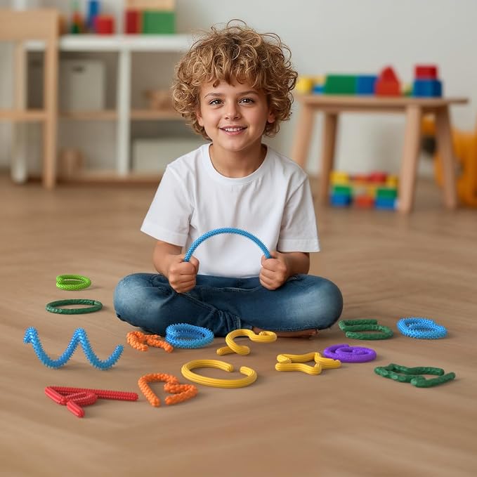 Sensory Autism Toys for Kids - 8Pcs Textured Stretchy Sensory Fidget Toys for Stress Anxiety - Sensory Toys Special Needs for Autistic Autism Children Toddlers Girls Boys, Classroom & Travel