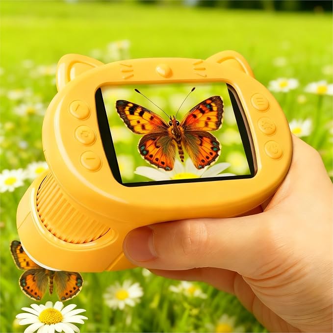 Handheld Digital Mini Microscope for Kids: 1000X 4K 2.4" Microscopes Toys | Portable Pocket STEM Electronic Learning Educational Science Kit 8-12 Birthday Gift 4 5 6 7 Year Old Boy Girl