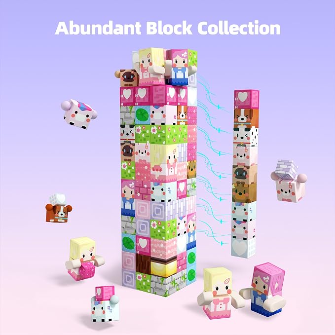 GobiDex Magnetic Building Blocks Princess Castle for Girls Age 3+ Year Old | STEM Sensory, Birthday Gift, Magnet Game, Compatible, Safe & Durable, With Storage Box, 48pcs, Toddler, Quiet Time, Group Fun
