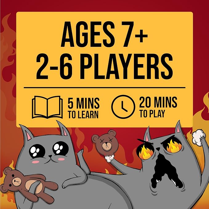 Exploding Kittens The Board Game, 2-6 Players, Age 7+ | One of the bestselling card games of all time is now a board game! Flip the pop-up board, strategize, sabotage, and surprise.