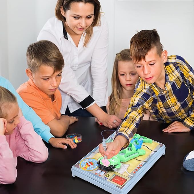 Operated Monster Board Game for Kids Ages 3-8-12 Years Old with Tweezers and Fun Game Pieces, Classic Education Board Game for Single or 2 Player, Popular Gifts for Kids