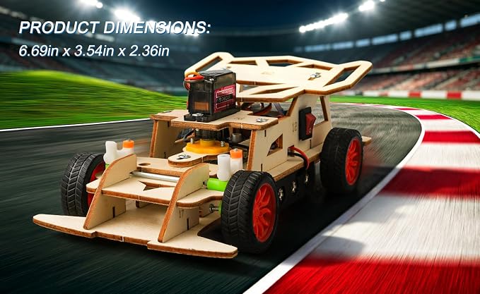 STEM Kits for Kids 8-10, STEM Toys for Boys Ages 8-13, Remote Control Car, Wooden 3D Puzzles Science Kits 8-12 Projects Building Model, Birthday Gifts for 9 11 14 Year Old Teen Boys Girls