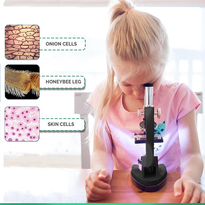 AmScope M30-ABS-KT2-KVB2 Black Metal Arm Starter | Compound Biological Microscope