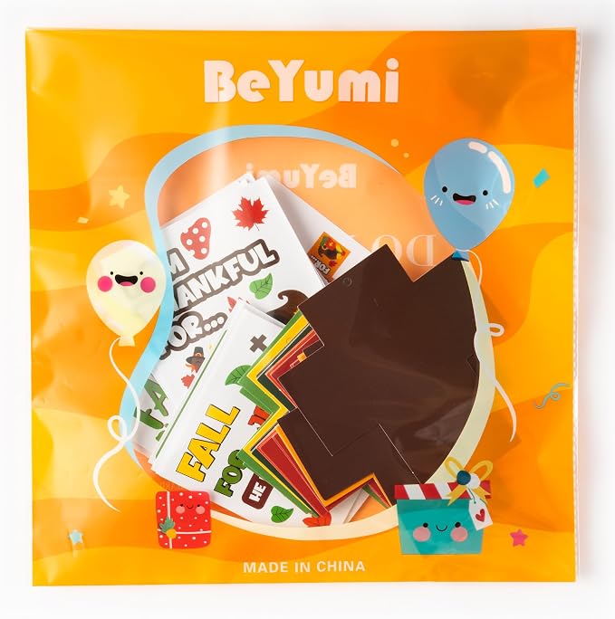 BeYumi Fall Cross Craft Kit - 123Pcs Christian Ornaments for Sunday School | Thanksgiving DIY Religious Hanging Ornament Craft kit Make Your Own Sunday School Decor Classroom Party Art Supplies for Kids