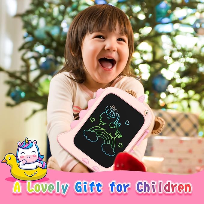 8.5 Inch LCD Doodle Board Tablet for Girls - Unicorn Drawing Pad for Kids 2-7 Years Old - Travel Toy Birthday Gift