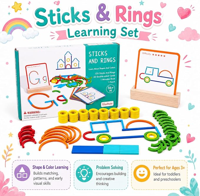 Calm Kids Sensory Kit - Screen-Free Busy Box Ages 3+ | 6-Piece Travel Toy Set, No-Mess Art and Play, Pink/Brown, Fine Motor Skill, Fidget, Quiet Time Fun