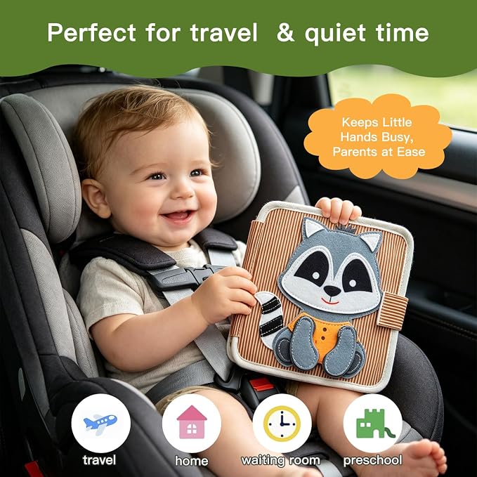 Busy Books for Toddlers 1-3, Montessori Toys, Sensory Activity Busy Boards | Toddler Toys, Felt Busy Books, Travel Toys for Boys and Girls, Gifts for Toddlers, Early Education Toys